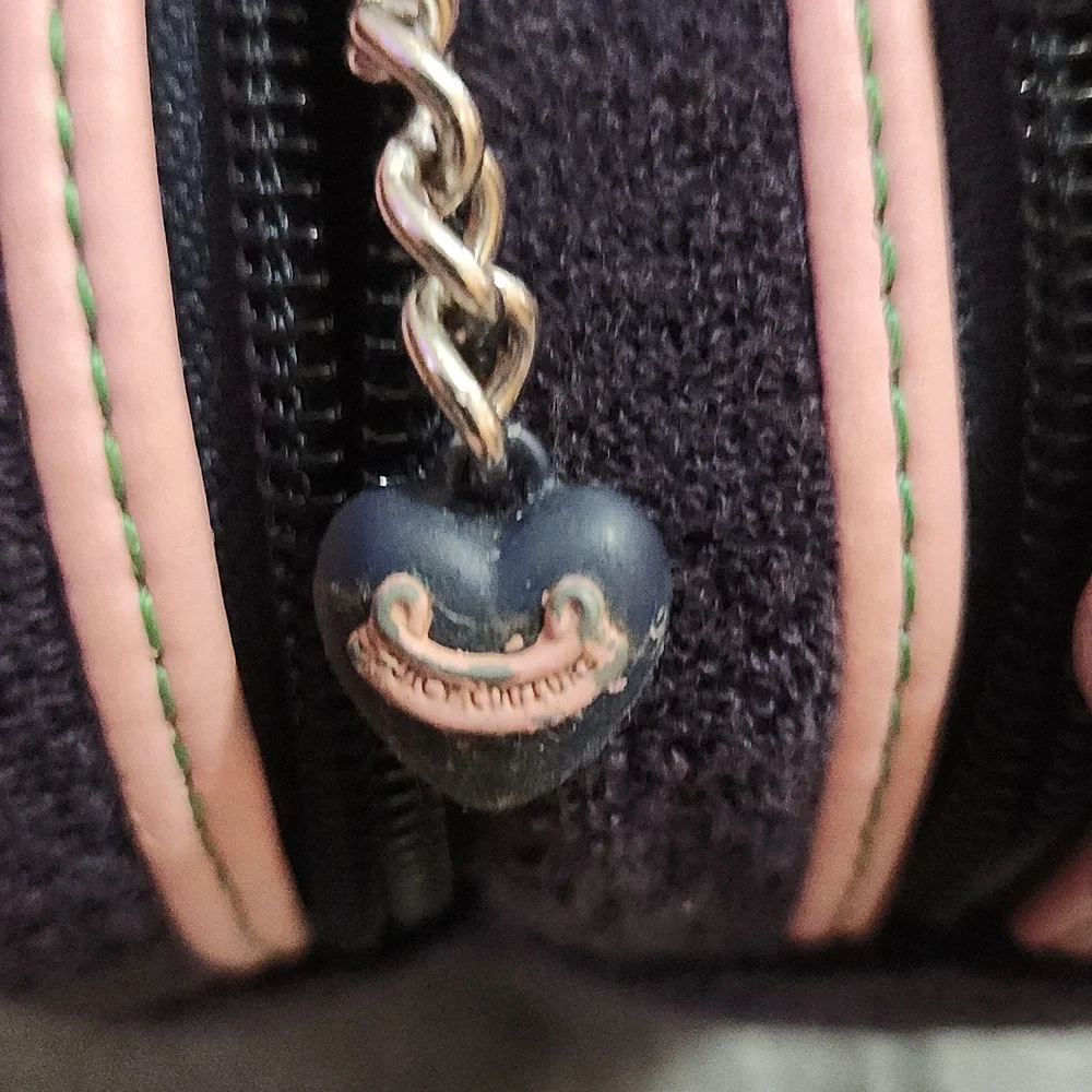 Rare Y2K Juicy Couture Make-up Bag/Organizer Dark Blue And Pink - Picture 14 of 14